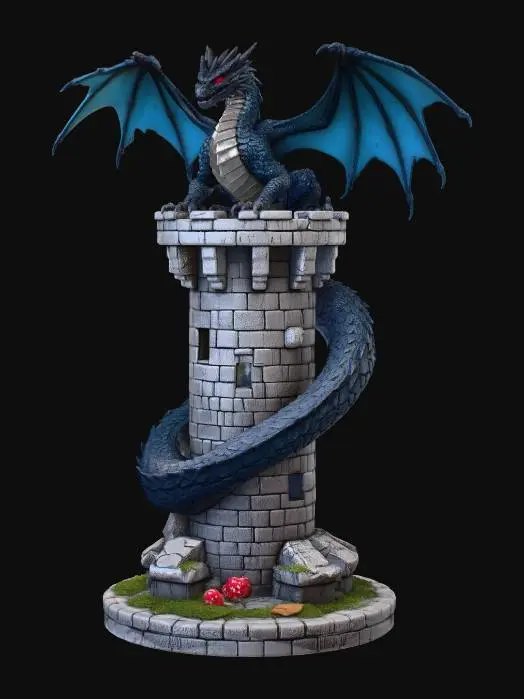 3D model for Dragon Dice Tower