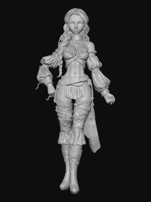 3D model for Braided Warrior of the Highlands