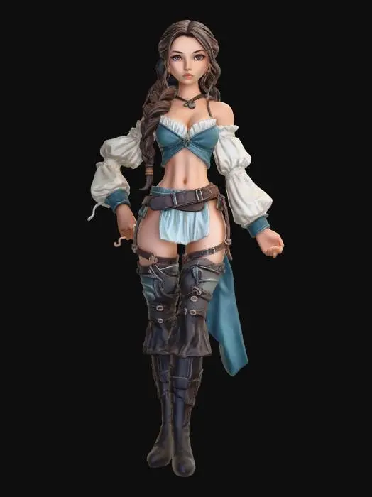 3D model for Braided Warrior of the Highlands