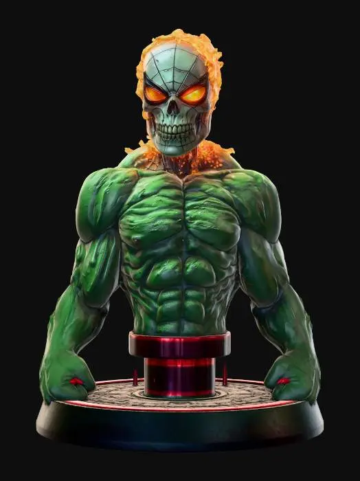 3D model for Flaming Skull Hulk