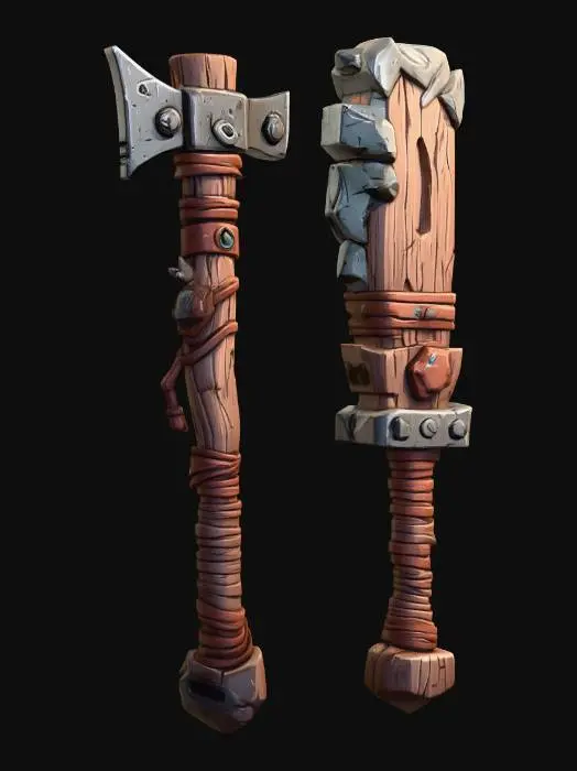3D model for Twinned Timber Weapons