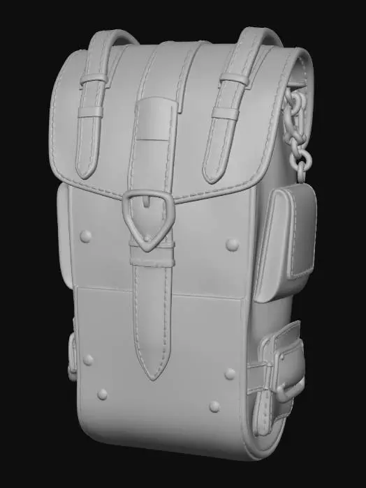 3D model for Vintage Leather Satchel