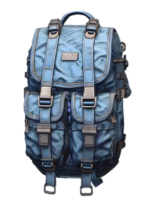 Blue Expedition Backpack 3D model, vytvořený pomocí AI