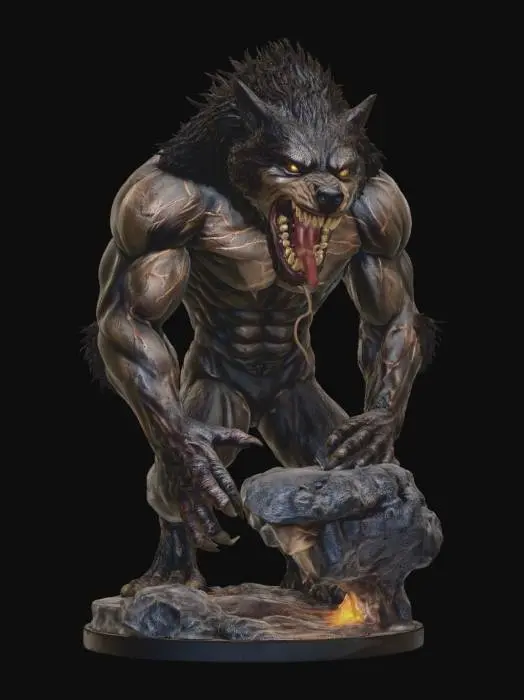 3D model for Cragbound Werewolf
