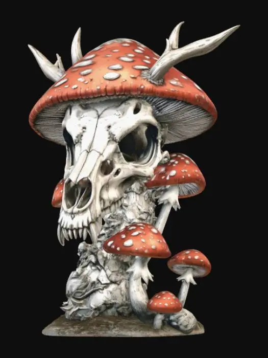 3D model for Mushroom-Crowned Skull