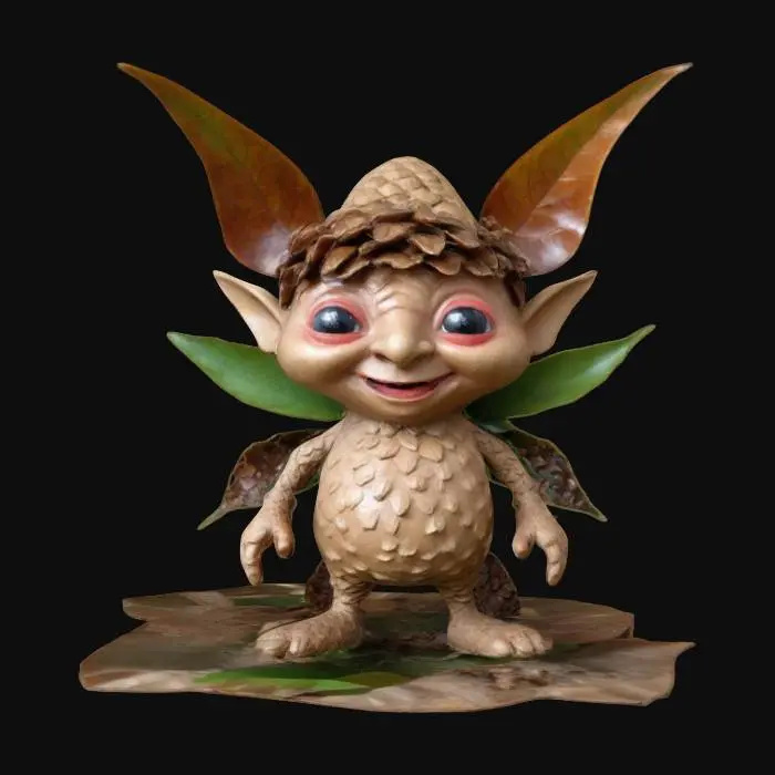 3D model for An imp a leaf imp but instead of leaves for ears pine cones, #ChristmasAdventure#