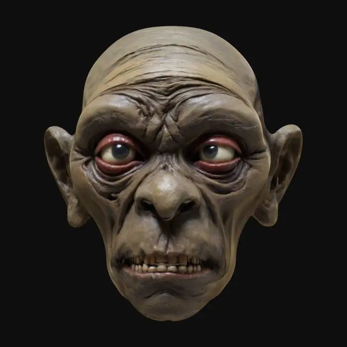 3D model for Highly Detailed, A shrunken head