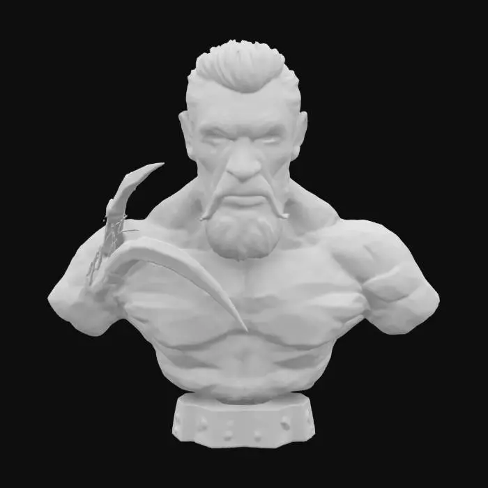 3D model for An extremely detailed bust of old man Logan from the marvel comic book series weathered old and gray wolverine