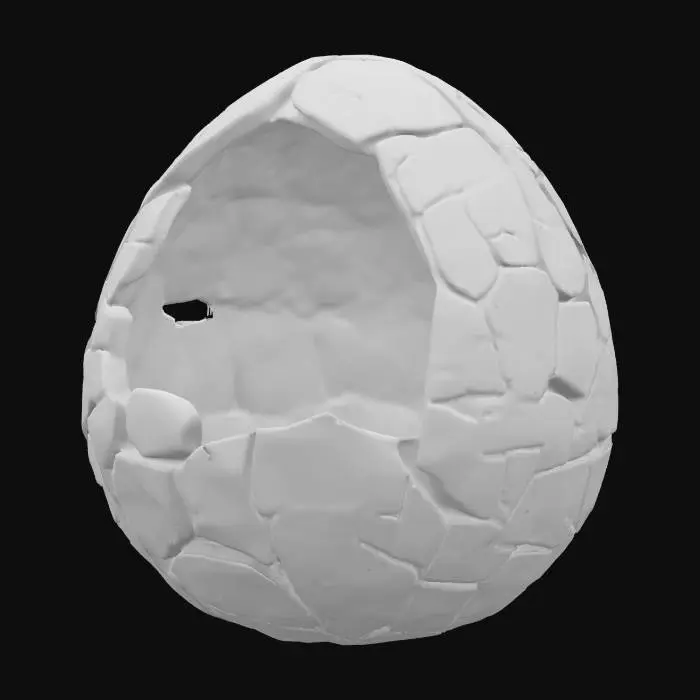 3D model for Highly detailed dragon egg, cracks and ready to hatch, Game Assets, Highly Detailed, Ultra Realistic, Rough, Stone, magma lines through the cracks