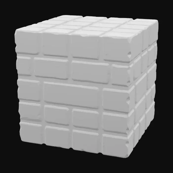 3D model for A brick wall it has to be square for a game assist 32mm x 32mm highly detailed bricks, Highly Detailed, Stone