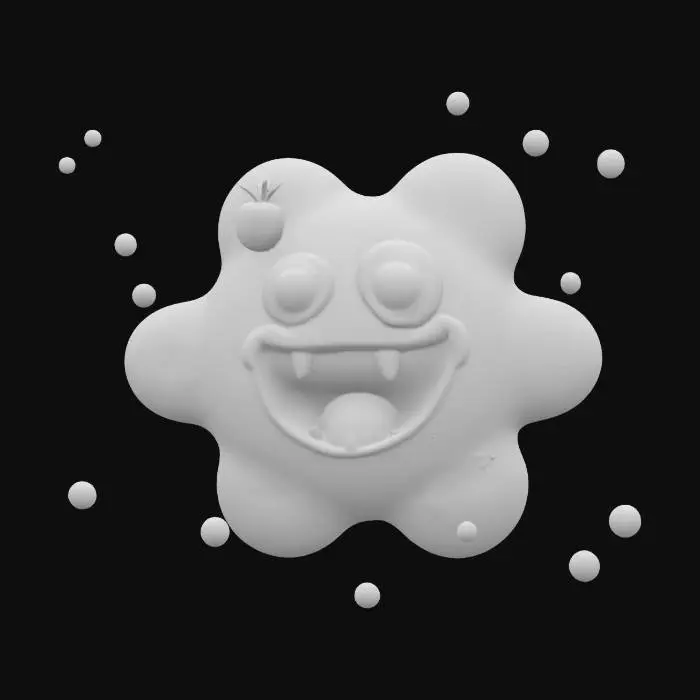 3D model for [UTAH] Green jello monster translucent with fruit in the middle  #AroundTheWorld#