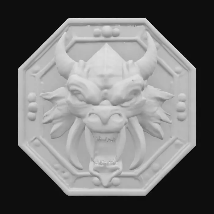 3D model for octagon orc emblem, #emblem#,  