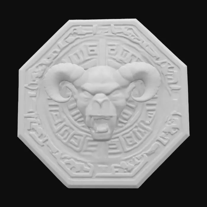 3D model for octagon orc emblem, #emblem#,  