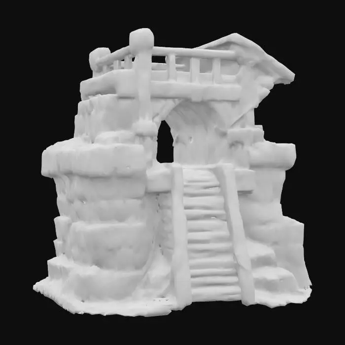 3D model for Medieval Stone Gateway, #arch#