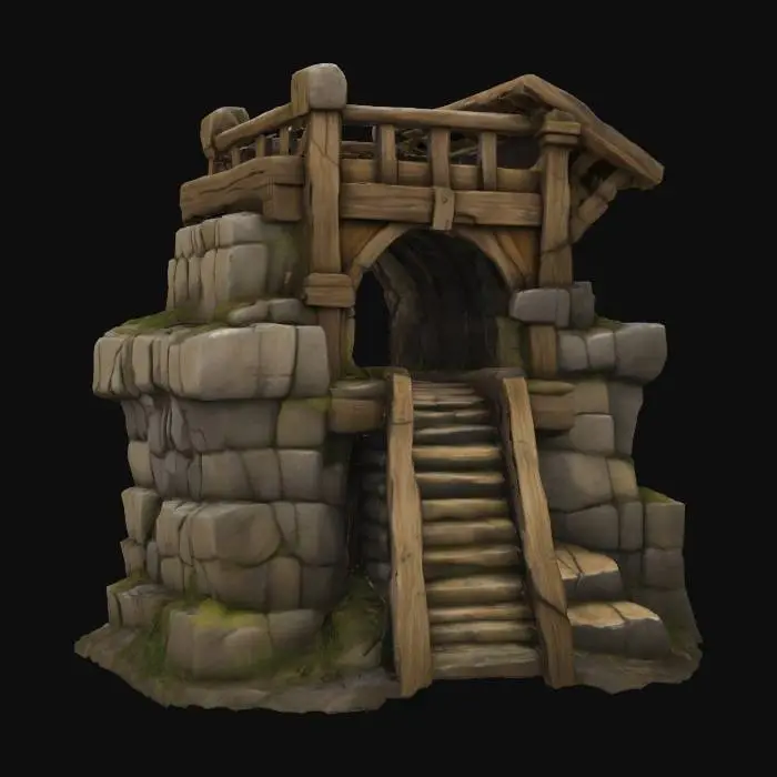 3D model for Medieval Stone Gateway, #arch#