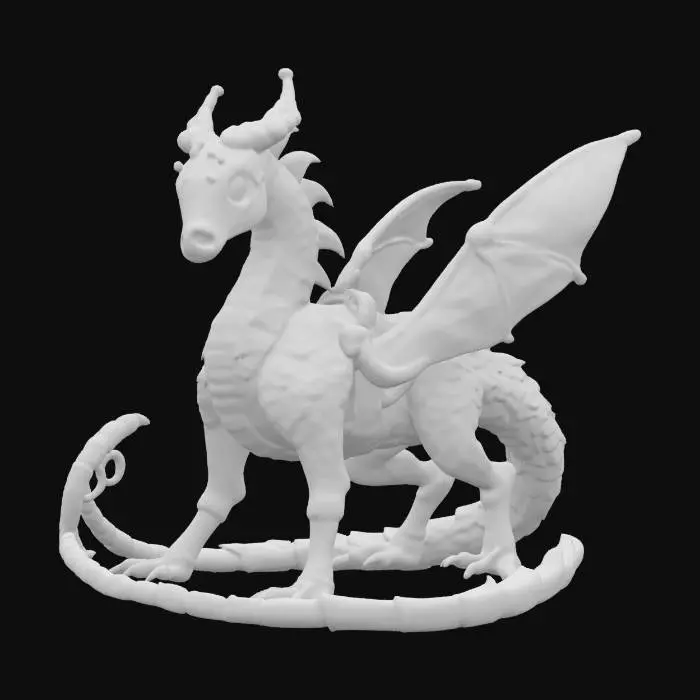 3D model for A magnificent, imposing seahorse, scaled for battle, boasts a robust, armored body of deep sapphire blue, with iridescent scales that shift to emerald green along its ridge and fins. Its powerful, prehensile tail is coiled, ready for propulsion, and its large eyes convey ancient wisdom. It wears a saddle crafted from polished, hardened coral and tough, woven bioluminescent kelp, secured by a complex bridle of similar materials, giving it a rigid yet organic feel.