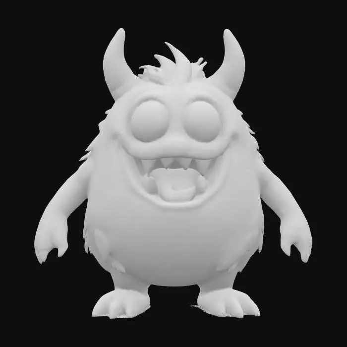 3D model for #SketchTo3D#, kids drawing of a monster simple 