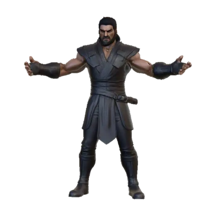 mortal Kombat - Fightinggame 3D model, vytvořený pomocí AI