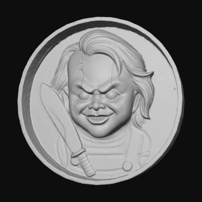 3D model for Chucky coin, #villain#