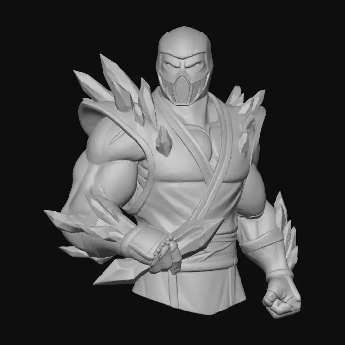 3D model for A cartoon style subzero from mortal Kombat , #Halloween2025#