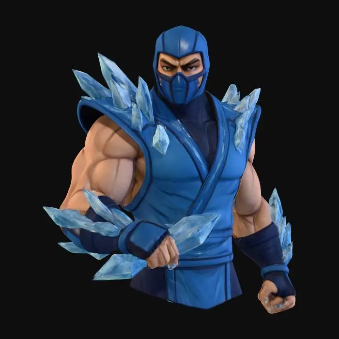 3D model for A cartoon style subzero from mortal Kombat , #Halloween2025#