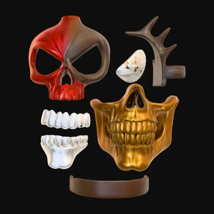 3D model for Skull Assemblage, #Halloween2025#