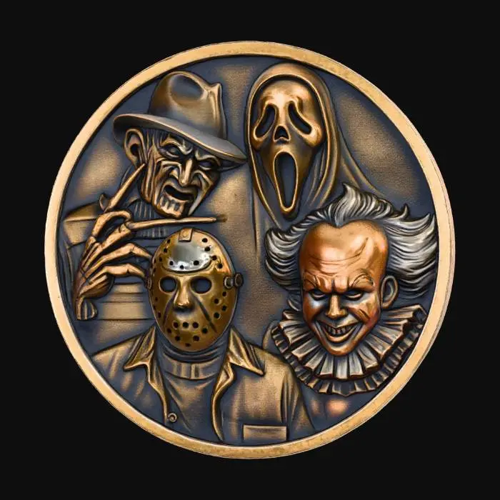 3D model for Horror Icons Medallion, #Halloween2025#