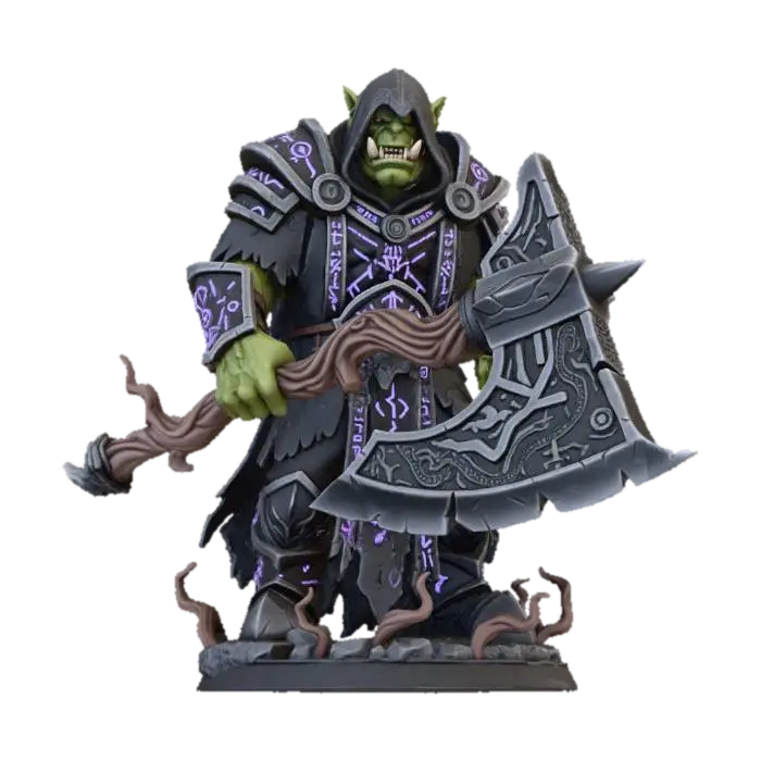 Orc Warlock - Meshy AI 3D RPG-karaktär