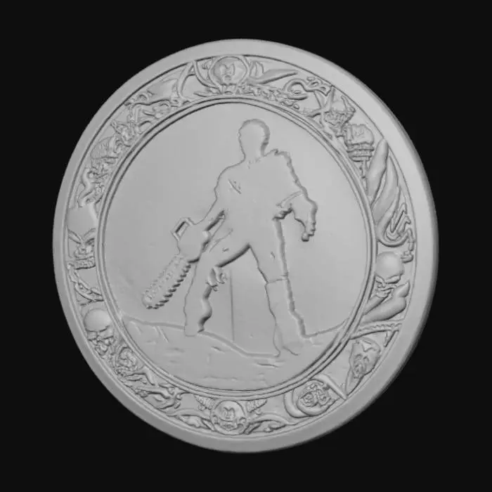 3D model for Ash from evil Dead coin, #Halloween2025#