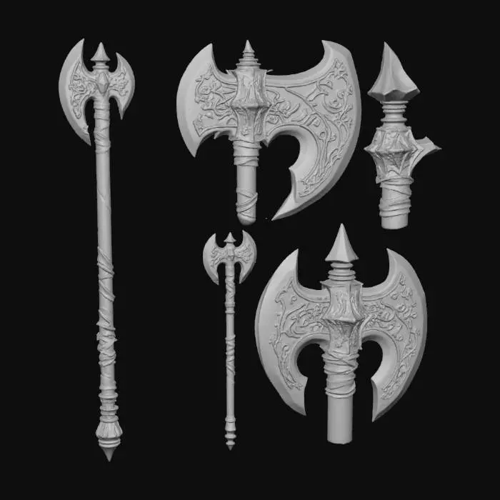3D model for Medieval Battle Axes Collection