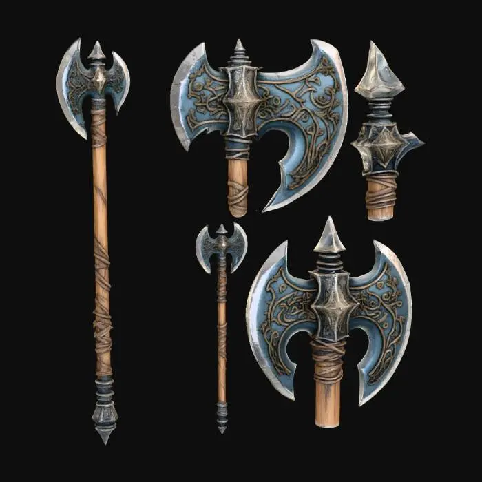 3D model for Medieval Battle Axes Collection