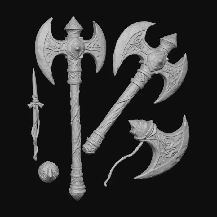 3D model for Ancient Battle Axes