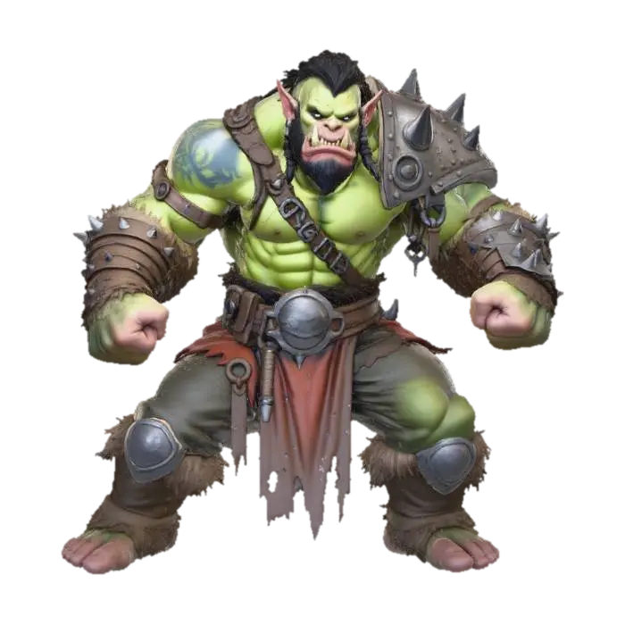 Orc Warrior's Roar by 3DMinisByChad — made with Meshy AI 3D generator, free FBX OBJ GLB STL download