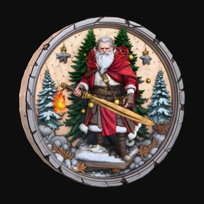 3D model for Winter's Guardian Christmas coin, #Christmas2025#