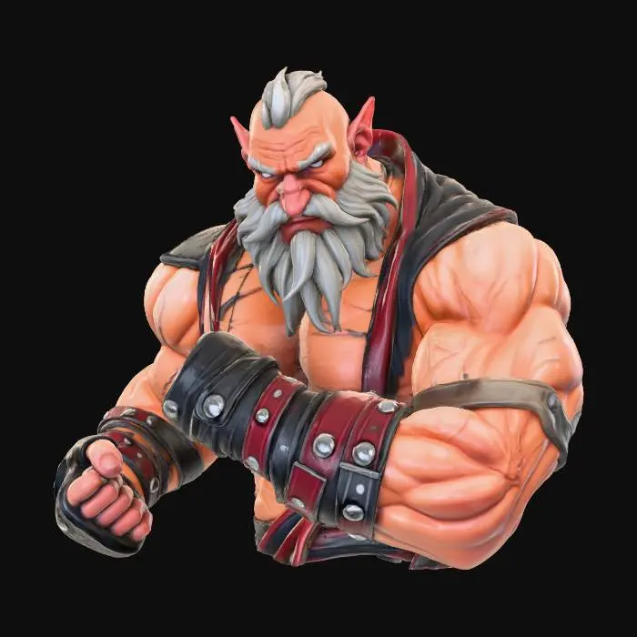 3D model for Warrior Elder upper body only