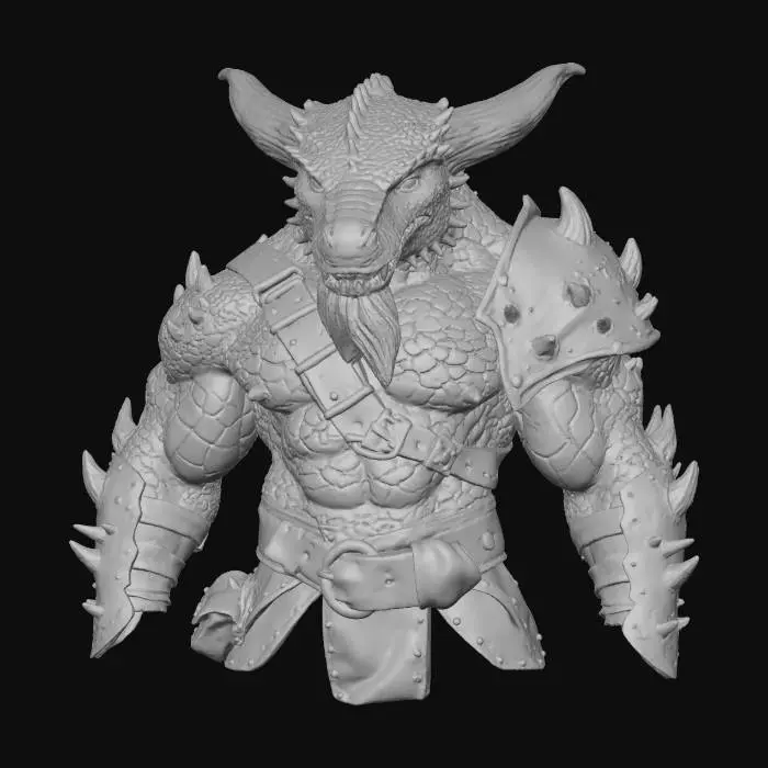 3D model for Draconic Warrior upper body
