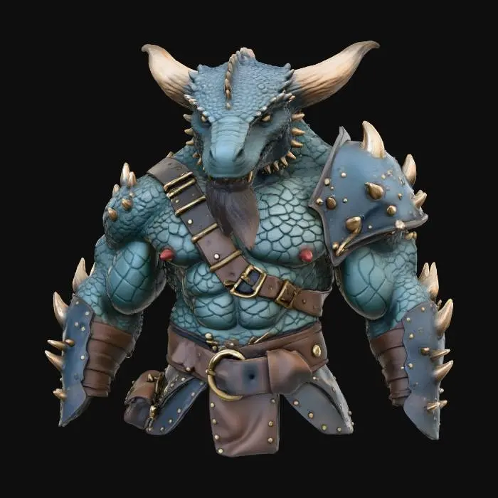 3D model for Draconic Warrior upper body