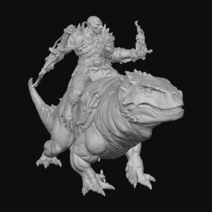 3D model for Orc Pyromancer on Dinosaur