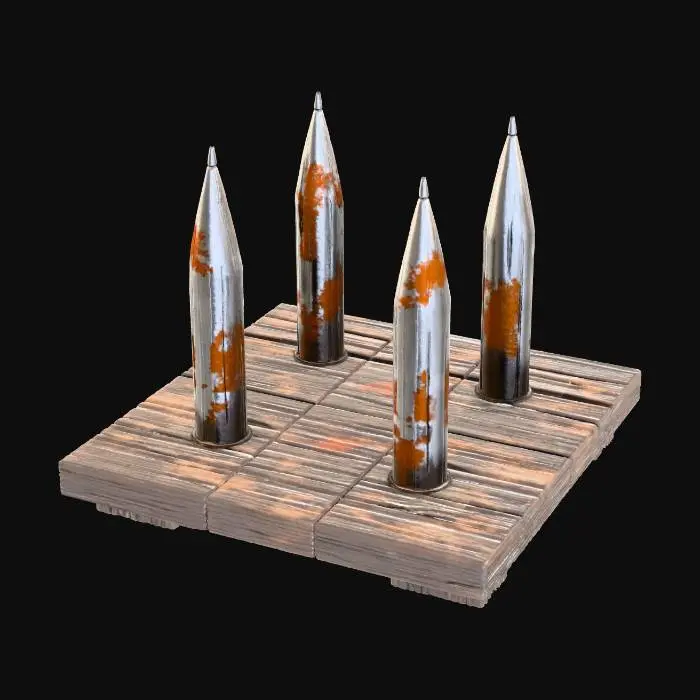 3D model for A spike trap on a square base