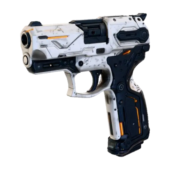 Futuristic Sidearm - Sleek 3D model, vytvořený pomocí AI