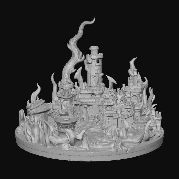 3D model for Fiery Fantasy Realm