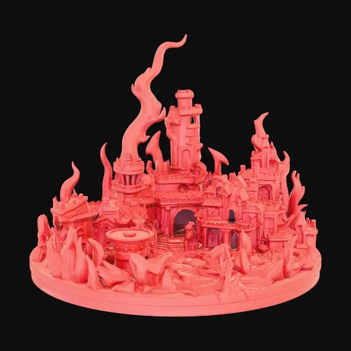 3D model for Fiery Fantasy Realm