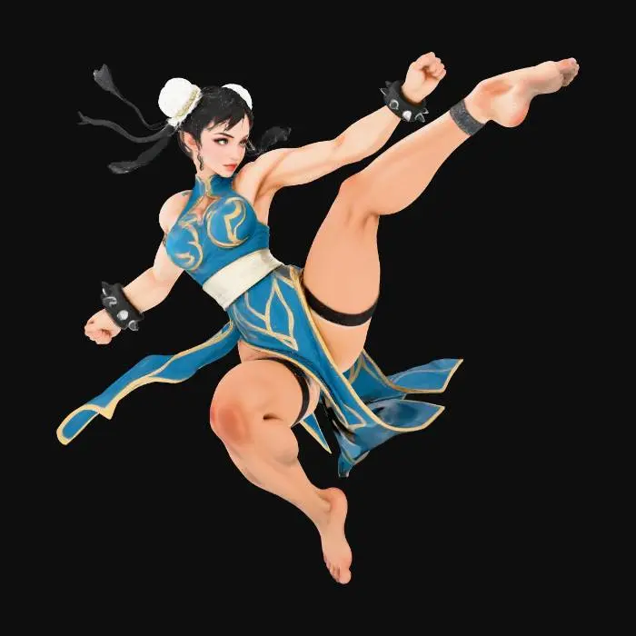 3D model for Warrior's Lightning Kick