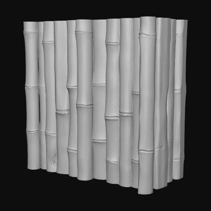 3D model for Bamboo Wall Texture
