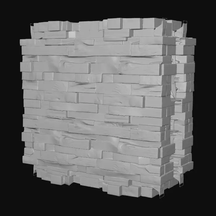 3D model for Wooden Wall