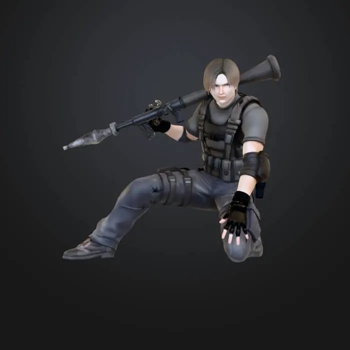 3D model for Mercenary with Rocket Launcher