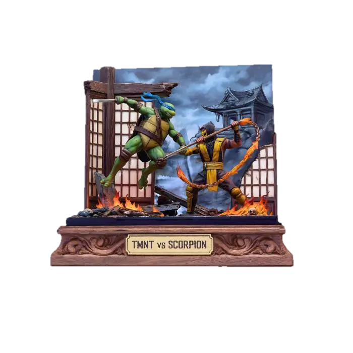 โมเดล 3D ของ TMNT vs Scorpion - Turtles สร้างโดย AI