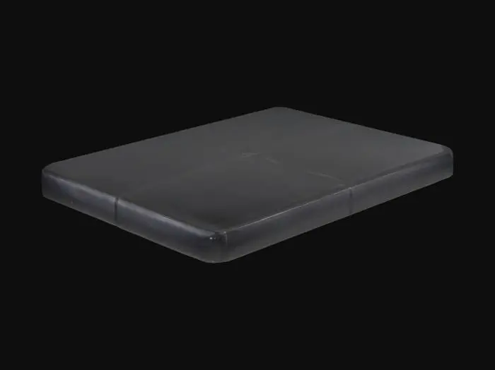 3D model for black gymnastic crash mat, flat, 