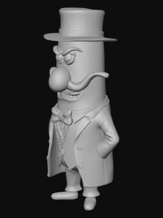 3D model for Un hot dog méchant inspiré d'un gangster