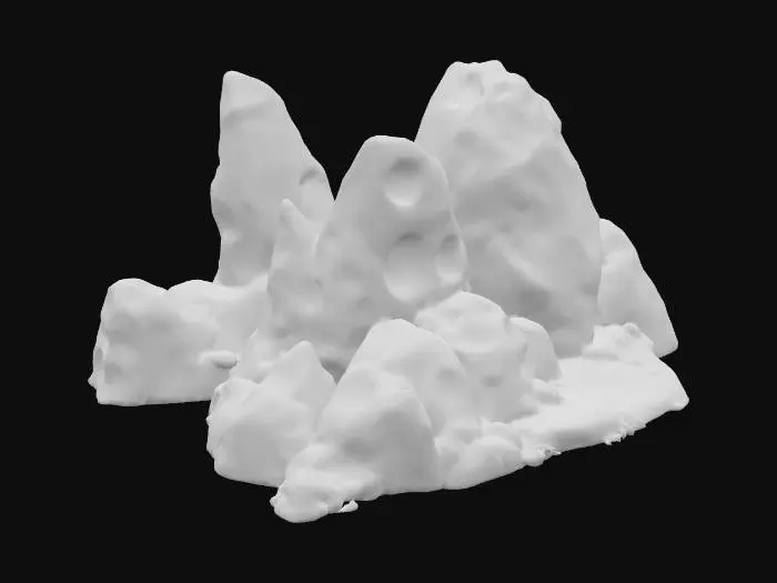 3D model for large asteroid rocks
